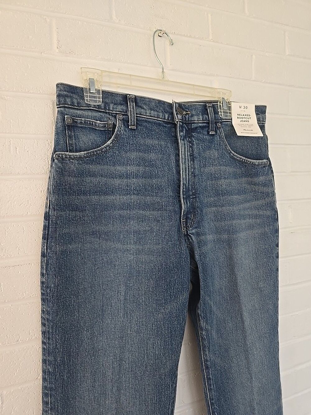 Madewell Relaxed Bootcut Jeans High Rise Comfort Stretch Size 30×31 148$ retail - Picture 4 of 7